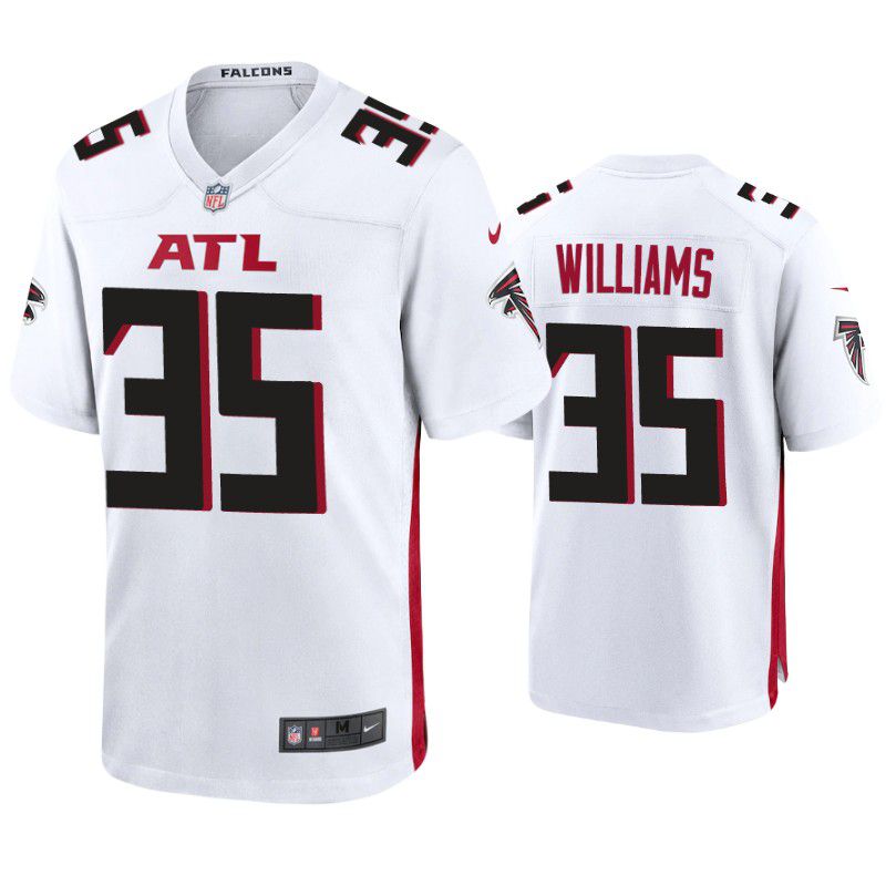 Men Atlanta Falcons 35 Avery Williams Nike White Game NFL Jersey